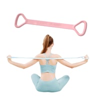 Odporová guma na ruky, chrbát a ramená, pružná fitness páska na naťahovanie nôh a rúk, posilňovač paží, jóga, pilates, fyzioterapia, domáce cvičenie, ružová 1