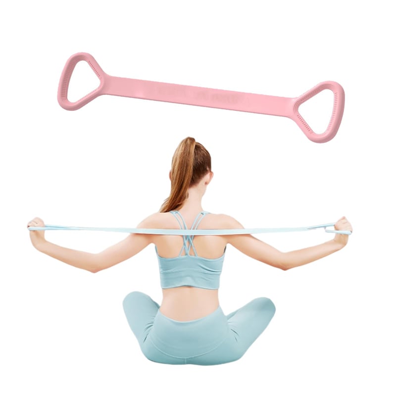 Odporová guma na ruky, chrbát a ramená, pružná fitness páska na naťahovanie nôh a rúk, posilňovač paží, jóga, pilates, fyzioterapia, domáce cvičenie, ružová