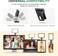 UBeesize USB-s Gyűrűlámpa Laptop Webkamera Videokonferencia Fényerősség Szabályozható 4