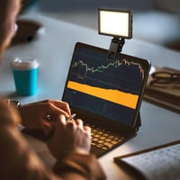 UBeesize USB-s Gyűrűlámpa Laptop Webkamera Videokonferencia Fényerősség Szabályozható 7
