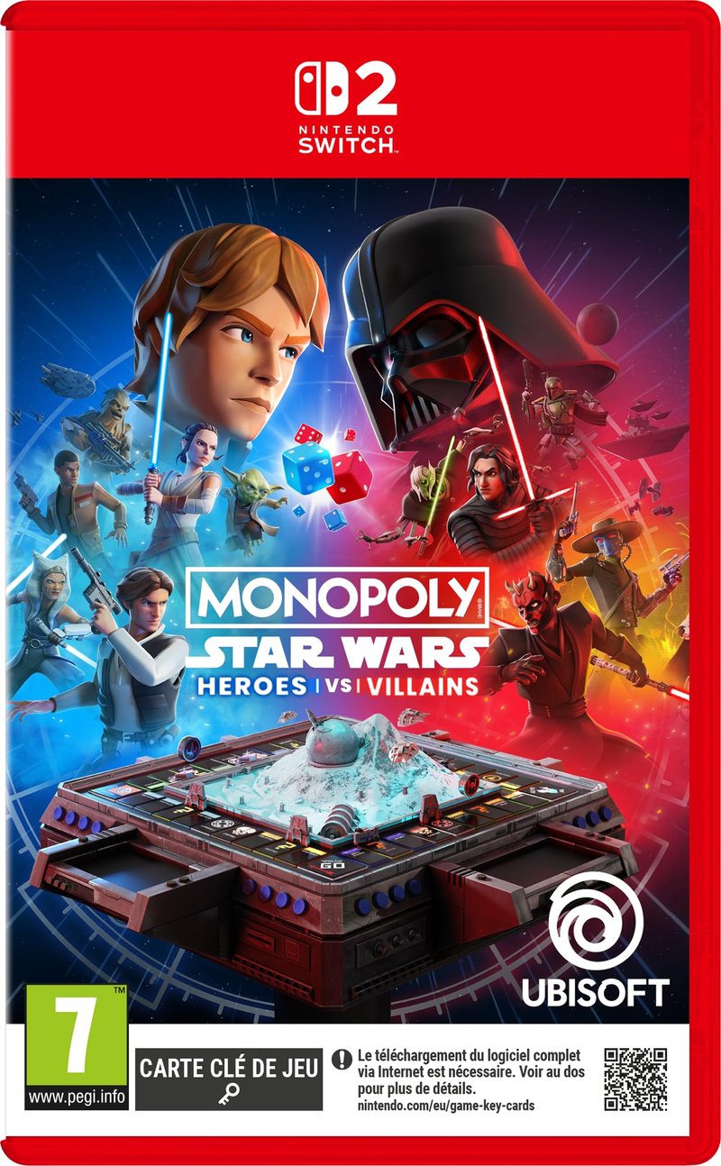 Stolová hra Ubisoft Monopoly Star Wars Heroes vs Villains na Nintendo Switch 2, francúzska verzia