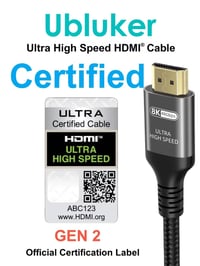 HDMI 2.1 kábel Ubluker 48 Gbps, 8K@60Hz, 4K@120Hz, eARC HDR10+ – 1,5 m 2