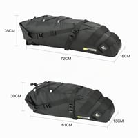 UBORSE Vodotesná podsedlová brašna na bicykel 13L Bikepacking taška na MTB a cestný bicykel 7