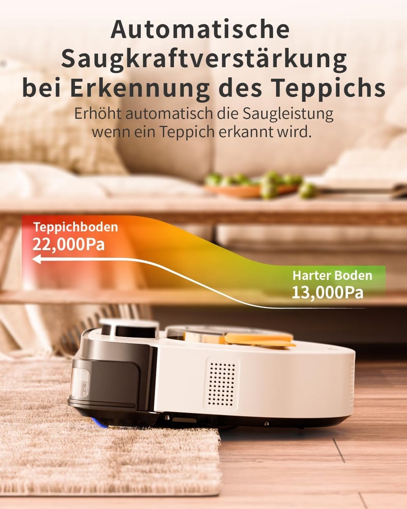 UBPET V10 22000 Pa kutya-macska robotporszívó LiDAR navigációval, WiFi vezérléssel és önjáró töltéssel