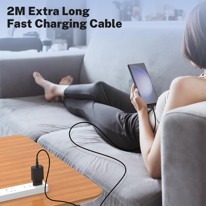 UCALMA 45W USB-C Gyorstöltő Samsung Galaxy S25/S24 + 2m Kábel