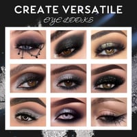 UCANBE Halloween Szemhéjpúder Paletta Fekete Piros Shimmer Matte Smoky Szemfesték Kefe Szett 4