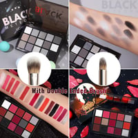 UCANBE Halloween Szemhéjpúder Paletta Fekete Piros Shimmer Matte Smoky Szemfesték Kefe Szett 6