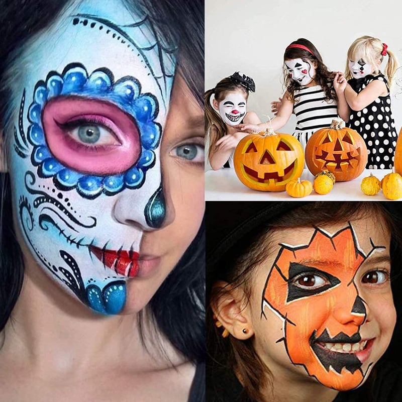 UCANBE Szcenikusz Arcfesték 15 Szín Testfesték Gyerekeknek Halloween Karnevál Smink