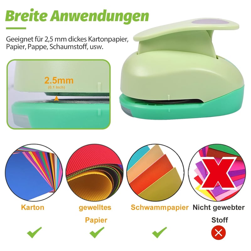 UCEC Nagy Kör Lyukasztó 7,6 cm (3 inch) - Papír Kivágó Eszköz Kézműveskedéshez, DIY Kártyákhoz, Scrapbookingho