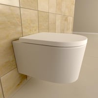 Závesné WC UDiseno bez oplachovacieho kruhu, 360° vírivé splachovanie, keramické nástenné WC, tiché, s WC sedadlom UF so systémom pomalého sklápania, biela, 52,5 cm 1