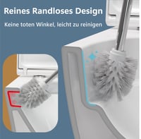 Závesné WC UDiseno bez oplachovacieho kruhu, 360° vírivé splachovanie, keramické nástenné WC, tiché, s WC sedadlom UF so systémom pomalého sklápania, biela, 52,5 cm 6