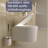 Závesné WC UDiseno bez oplachovacieho kruhu, 360° vírivé splachovanie, keramické nástenné WC, tiché, s WC sedadlom UF so systémom pomalého sklápania, biela, 52,5 cm 7