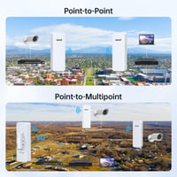 UeeVii 2,4G & 5G dvojpásmový bezdrôtový most IP65 vonkajší bod-bod WiFi CPE, 2x1000 Mbps RJ45 port, 16 dBi anténa, dosah 5 km, 24V PoE napájanie 6
