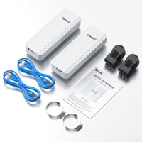 UeeVii 2,4G & 5G dvojpásmový bezdrôtový most IP65 vonkajší bod-bod WiFi CPE, 2x1000 Mbps RJ45 port, 16 dBi anténa, dosah 5 km, 24V PoE napájanie 9