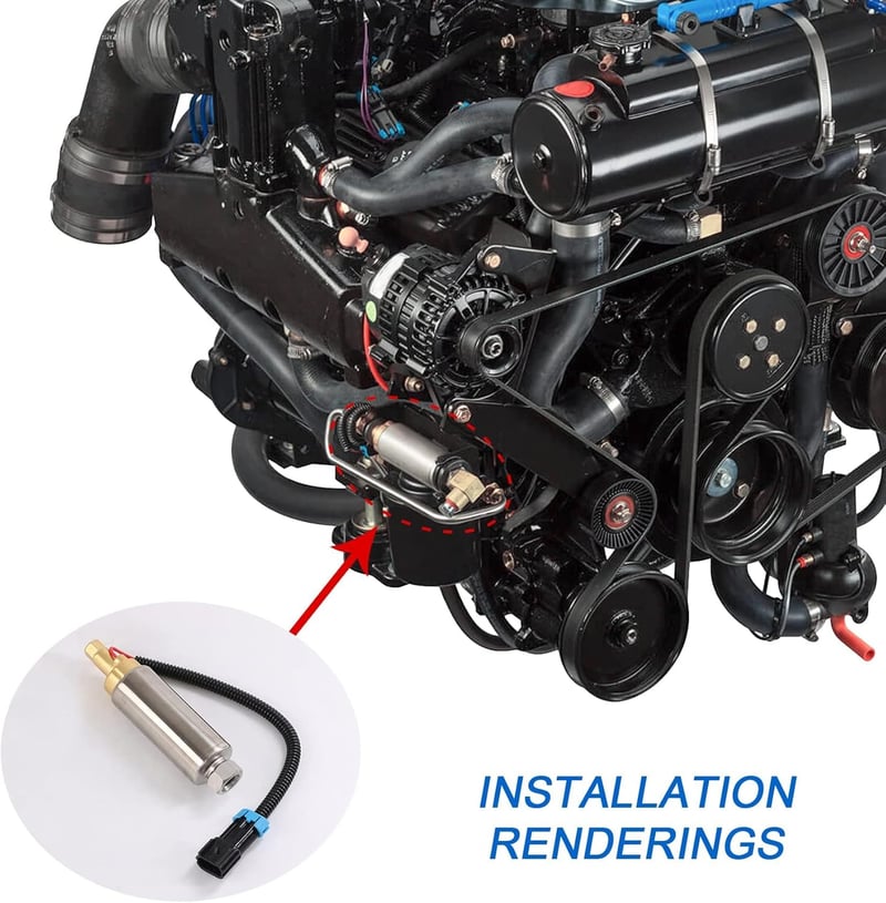Uenopedin MJ Elektromos Üzemanyag Szivattyú Mercruiser 4.3L 5.0L 5.7L V6 V8 Motorhoz