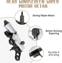 Uenopedin MJ Hátsó Ablaktörlő Motor Audi A3 A4 A6 Q5 Q7 Csere 5