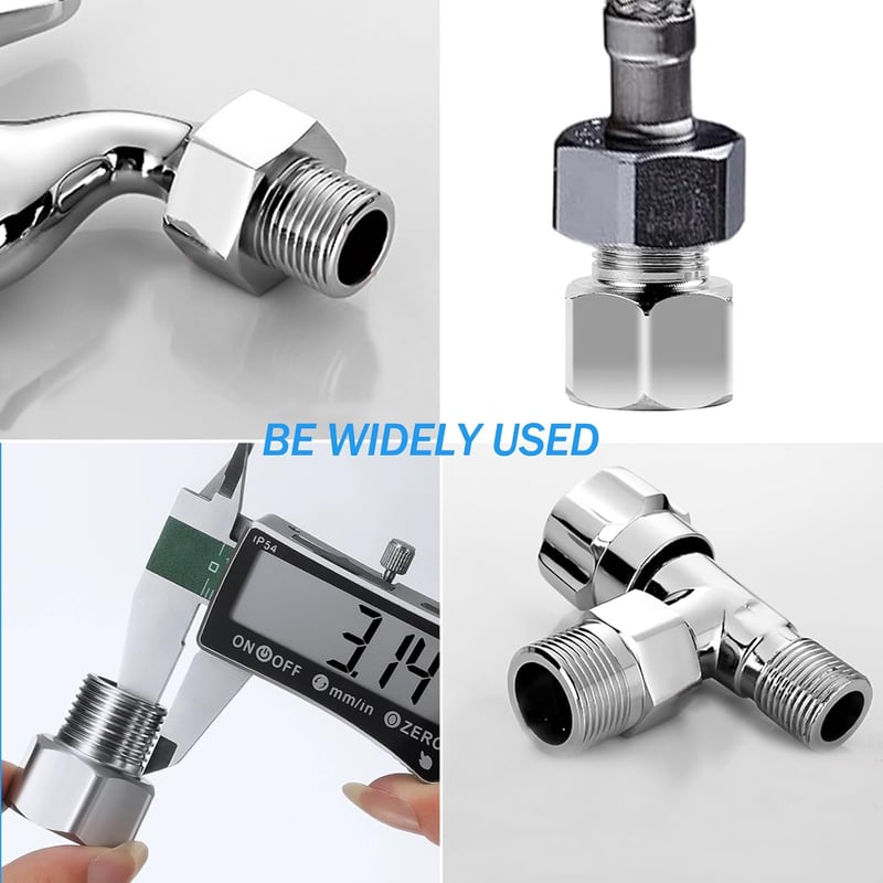 UESDU 1/2 - 3/8 Hüvelyk Rozsdamentes Acél Csatlakozó Adapter 4 Darab