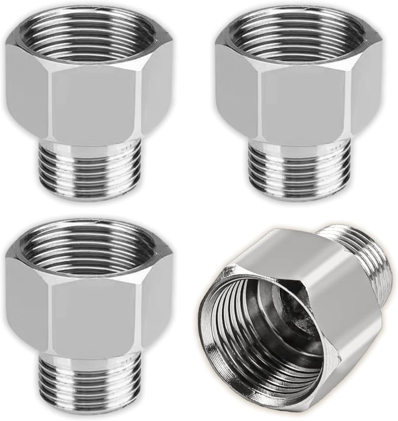 UESDU 1/2 - 3/8 Hüvelyk Rozsdamentes Acél Csatlakozó Adapter 4 Darab