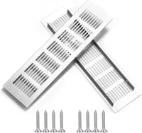 UESDU 2db Alumínium Szellőzőrács 30x8cm Ajtó Szellőztetés Rozsdamentes 1