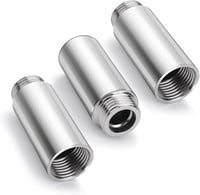 UESDU 3 db rozsdamentes zuhanyfej hosszabbító 1/2" 80mm csatlakozó 1