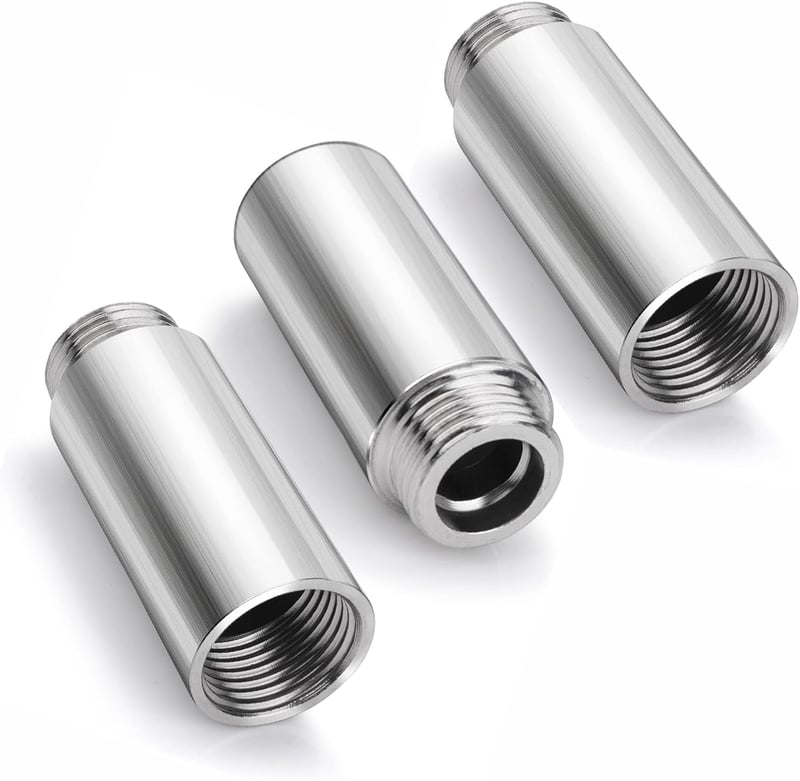 UESDU 3 db rozsdamentes zuhanyfej hosszabbító 1/2" 80mm csatlakozó