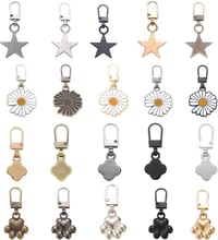 Set 20 cursori fermoar metalic UESDU, 5 culori, pentru geci, valize, cizme 1