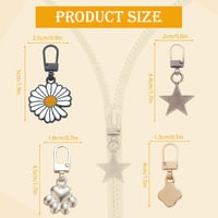 Set 20 cursori fermoar metalic UESDU, 5 culori, pentru geci, valize, cizme 2