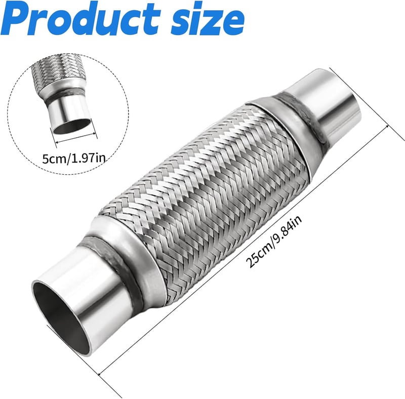 UESDU Rugalmas Kipufogócső Rozsdamentes Acél 50x150x250mm Dupla Fonott
