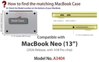 Ochranné puzdro UESWILL MacBook Neo 13" (A3404, čip A18 Pro) – priehľadné 2