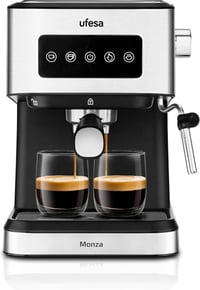 Ufesa Monza 20 bar espresso és cappuccino kávéfőző digitális panellel, gőzfúvóka és csészamelegítő 1
