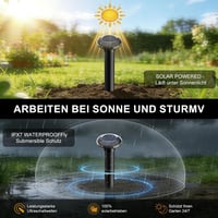Uffylle ultrahangos napelemes vakond- és pocokirtó, IP68, 900 m² lefedettség - 2 db 3