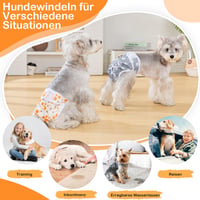 UFO PET Plienky pre sučky, veľkosť M (36,8-53 cm), 3 ks, opakovane použiteľné prateľné nohavičky pre psov počas hárania, super absorpčné 7