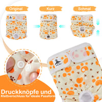 UFO PET Plienky pre sučky, veľkosť M (36,8-53 cm), 3 ks, opakovane použiteľné prateľné nohavičky pre psov počas hárania, super absorpčné 6