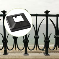 UFURMATE 50x50mm Műanyag Oszloptalp Takaró - 6 db Fekete Dekoratív Korláttalp Burkolat Lépcsőkhöz, Kerítéshez és Korlátokhoz 5