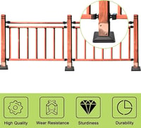 UFURMATE 50x50mm Műanyag Oszloptalp Takaró - 6 db Fekete Dekoratív Korláttalp Burkolat Lépcsőkhöz, Kerítéshez és Korlátokhoz 3