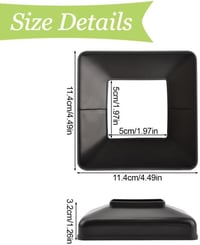 UFURMATE 50x50mm Műanyag Oszloptalp Takaró - 6 db Fekete Dekoratív Korláttalp Burkolat Lépcsőkhöz, Kerítéshez és Korlátokhoz 2