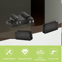 UFURMATE Mágneses Üvegajtó Rögzítő Szett - 2db Érintéses Nyitású Üvegajtó Zár Állítható Szorítóval, 3-6mm Üvegvastagsághoz, Fekete 3
