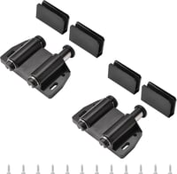 UFURMATE Mágneses Üvegajtó Rögzítő Szett - 2db Érintéses Nyitású Üvegajtó Zár Állítható Szorítóval, 3-6mm Üvegvastagsághoz, Fekete 1