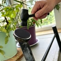UFURMATE Protecții antiderapante pentru picioare de scaun, capace rotunde pentru mobilier de grădină, protecții din silicon pentru pardoseală exterioară, fier forjat, 32 mm, negru, 24 bucăți 6
