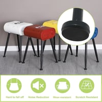 UFURMATE Protecții antiderapante pentru picioare de scaun, capace rotunde pentru mobilier de grădină, protecții din silicon pentru pardoseală exterioară, fier forjat, 32 mm, negru, 24 bucăți 3