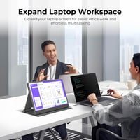 Prenosný monitor UFYQL 15,6", Full HD 1080P IPS, USB-C – chybný, na náhradné diely: Monitor nezobrazuje obraz (stav: pozri 2. obrázok) 6