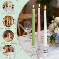Set 6 Lumânări Roz, Lumânări Conice, 7 Ore Timp de Ardere, Decor pentru Masă 7