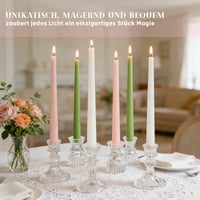 Set 6 Lumânări Roz, Lumânări Conice, 7 Ore Timp de Ardere, Decor pentru Masă 4