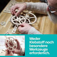 UGEARS Aero Clock 3D fa puzzle ingaóra mechanikus modell készlet felnőtteknek 8