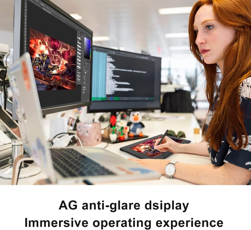 UGEE U1600 Grafikus Rajztábla Monitor 15,4" FHD Teljesen Laminált Kijelzővel, 90% NTSC, Windows/Mac/Android/Linux/OSU Kompatibilis Digitális