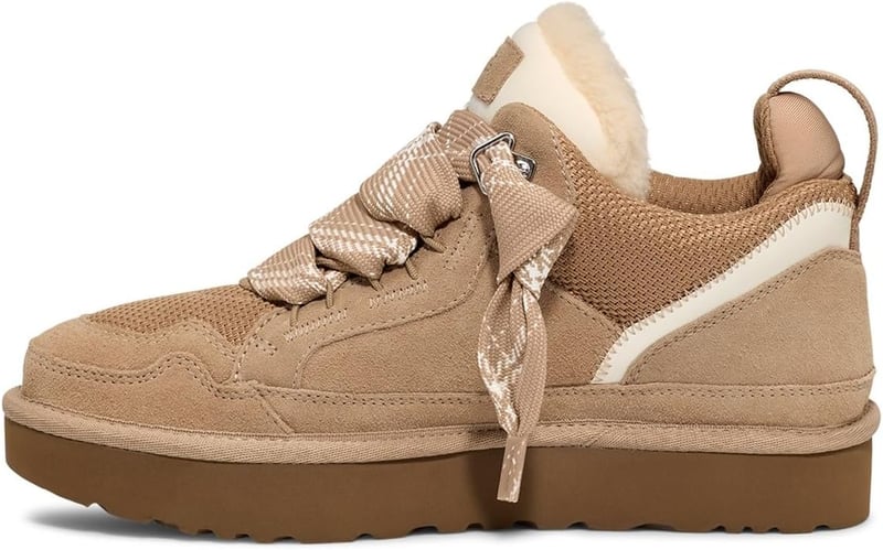 UGG női LowmelSneaker alacsony szárú sneaker 38 EU homokszínű bélelt téli cipő