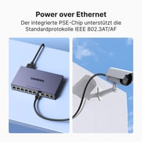 10-portový gigabitový PoE switch UGREEN s 8 PoE a 2 gigabitovými uplink portmi, výkonom 60 W, kovovým krytom, pre NVR a IP kamery 2
