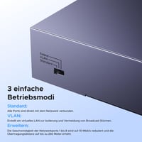 10-portový gigabitový PoE switch UGREEN s 8 PoE a 2 gigabitovými uplink portmi, výkonom 60 W, kovovým krytom, pre NVR a IP kamery 7