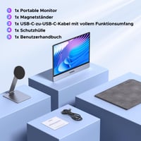 Prenosný monitor UGREEN 2,5K 16 palcov IPS 2560x1600 165Hz HDR400 500 nitov 100% sRGB s magnetickým stojanom USB-C Mini HDMI Mac notebook PS5 Switch 9