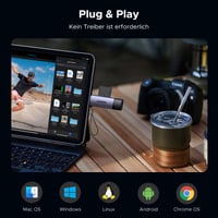 UGREEN 2 az 1-ben USB-C / USB 3.0 SD és Micro SD kártyaolvasó 7